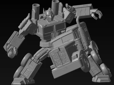 Optimus Prime Transformers G1 Truck Hybrid-Detailed 3D Printable 3D print model