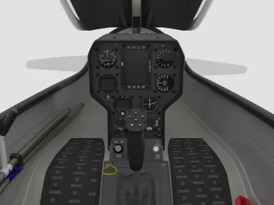 Alisport - Silent 2 electro - sailplane - glider - with cockpit 3D model