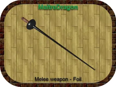 Melee weapon - Foil Free low-poly 3D model