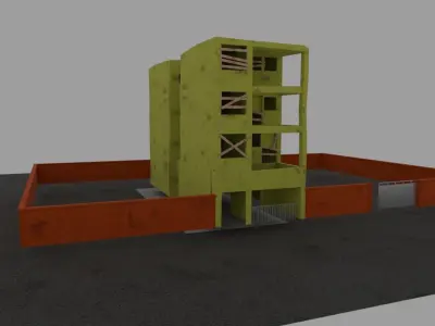 Abondened building Free low-poly 3D model