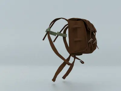 laos Game Military backpack Low-poly 3D model
