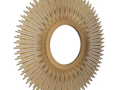 Leaf Round Mirror Free low-poly 3D model