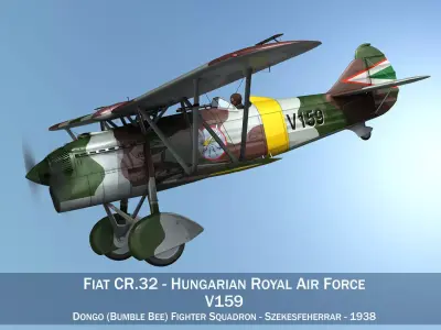 Fiat CR 32 - Hungarian Royal Air Force - V159 3D model