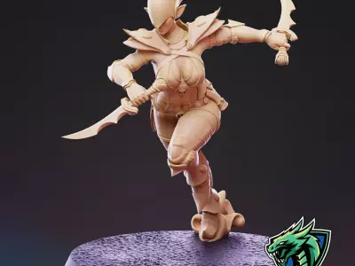 Dark Space Elves - Witches - Pose 6 3D print model