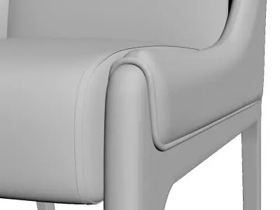 Modern Upholstered Chair 3D Model Download  domingtu Free low-poly 3D model
