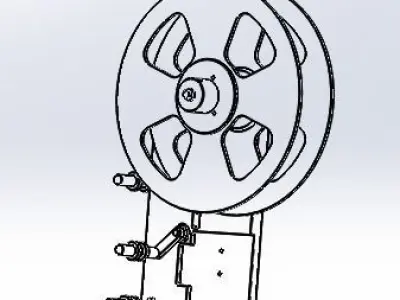 Guide wheel of laminated machine module 3D model