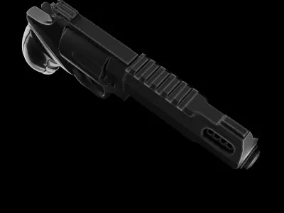 Revolving Gun Low-poly 3D model