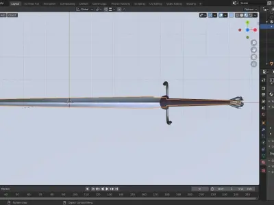 Svante Longsword Low-poly 3D model
