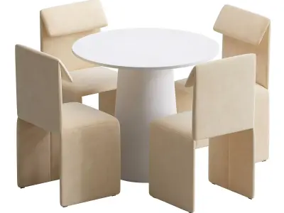 Sacha chair and p o v table Free 3D model