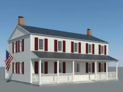 Colonial House 3 3D model