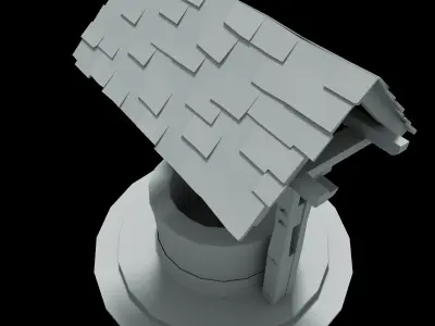 Medieval Water Well Low-poly 3D model