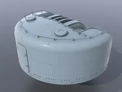 Japanese Type 96 AA gun - 1941 Low-poly 3D model