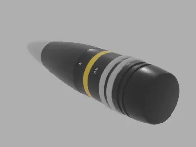 88mm Japanese HE-TF Low-poly 3D model