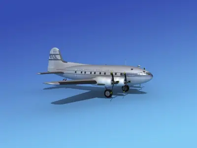 Boeing 307 Stratoliner Pan American 2 3D model