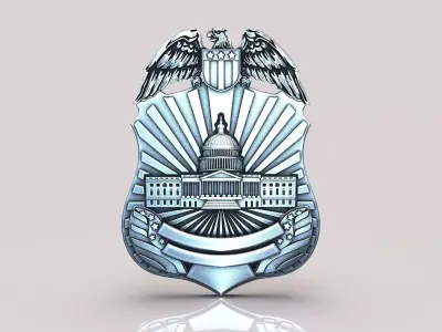 Police badge 3D print model