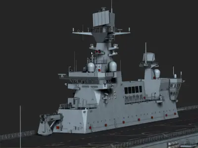 Chinese Navy Type 075 Amphibious Helicopter Assault Ship 3D model