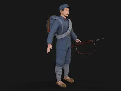 The eighth route army the red army new Low-poly 3D model