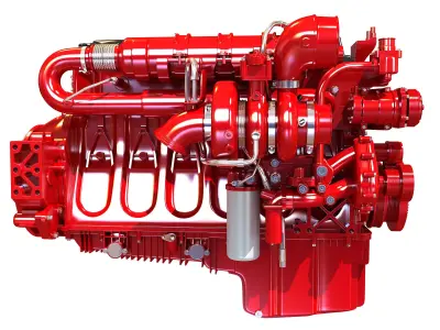 Heavy-Duty Truck Engine 3D model