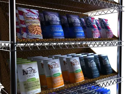 Tall Metal Metro Rack 3D model