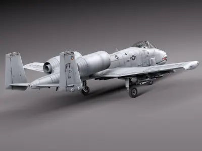 A-10 Thunderbolt Fairchild Republic 3D model