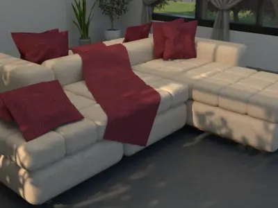family sofa - Livingroom sofa - comfortable Free 3D model