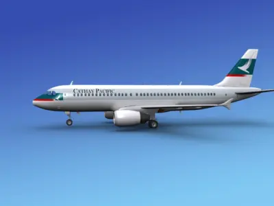Airbus A320 Cathay Pacific 3D model