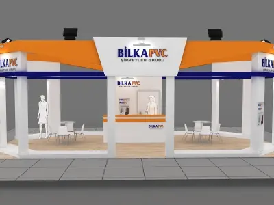 Exhibition Stand - ST0042 3D model