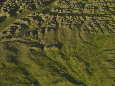 Gates of the Arctic - Massive 124 miles summer PBR Terrain Map 3D model