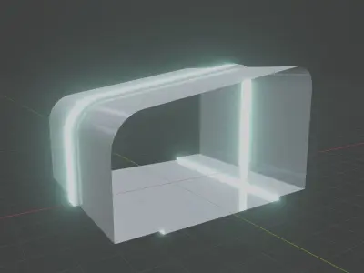 Empty - Hall Way Low-poly 3D model