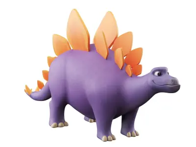 Cartoon Dinosaur Stegosaurus 3D model