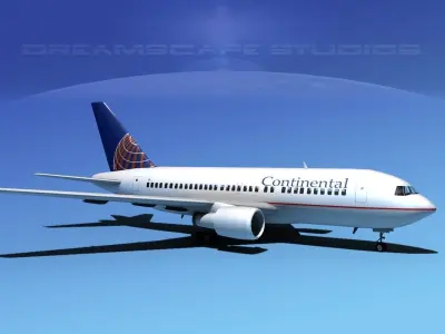 Boeing 767-100 Continental 3D model