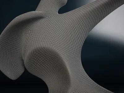 Archer - Statuette Low-poly 3D model