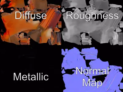 Scarlet Cardinal model pack Low-poly 3D model