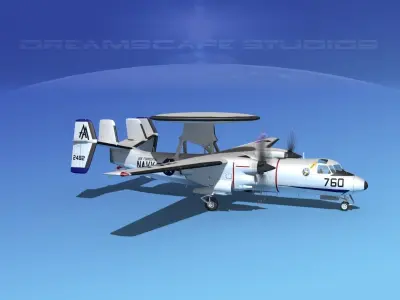 Grumman E-2C Hawkeye V07 3D model