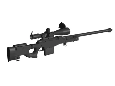 Accuracy International AWM sniper rifle 3D model