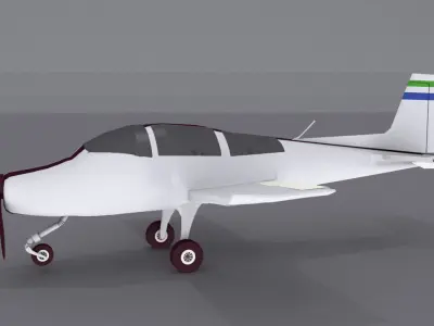 Grumman American AA-5 Low-poly 3D model