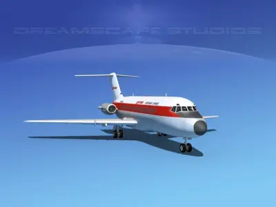 Douglas DC-9-15 Garuda 3D model