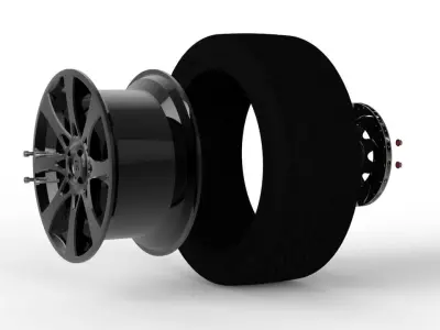R and D Wheel Free 3D model