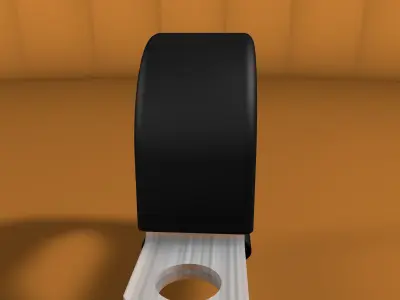 Steel clamp with rubber protection Low-poly 3D model