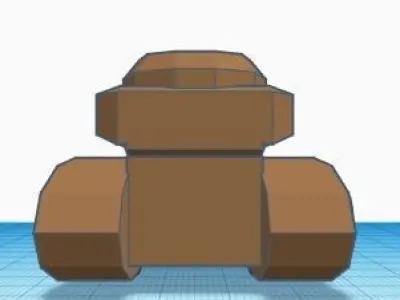 desert camo tank 3D model