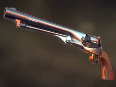 Colt Army 1860 revolver 3D model