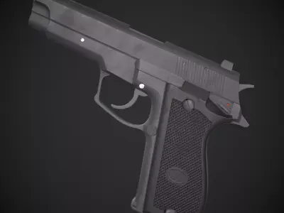 DP51 Pistol Low-poly 3D model