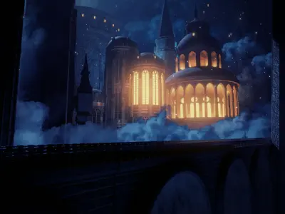 Dark Fantasy Building Kit 3D model