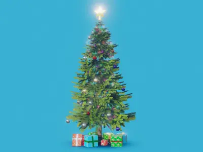 Christmas tree Free low-poly 3D model