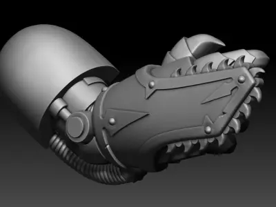 6 POWER HANDS 3D print model