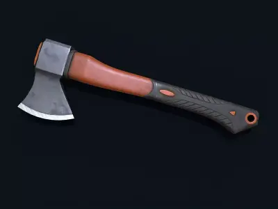 Camping Axe Low-poly 3D model