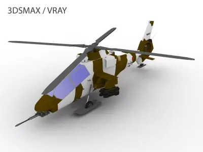 OH-1 KAWASAKI Low-poly 3D model