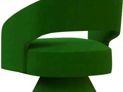 CHITA Jamie Swivel Fabric Accent Chair Free 3D model