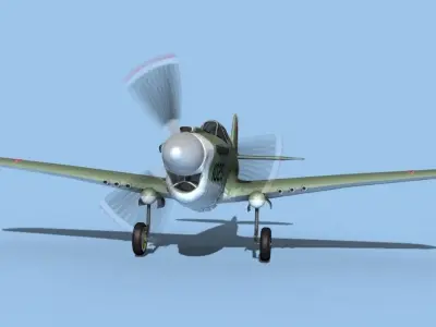 Curtiss P-40N Tomahawk USSR 3D model