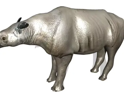 indricotherium metal animal 3D model